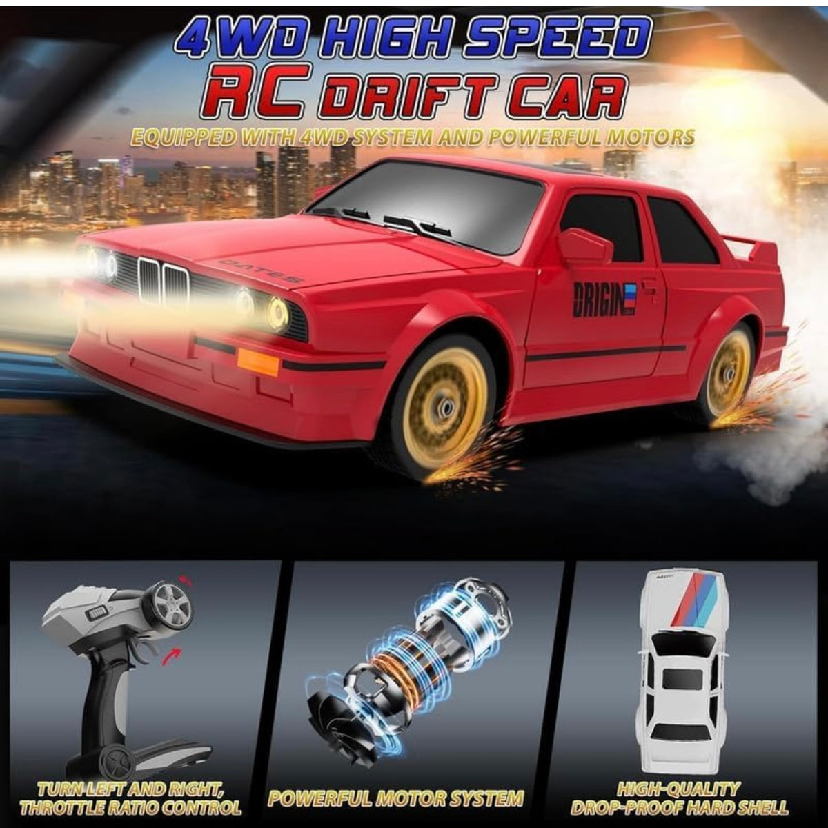 BMW Retro drift 1:16  30km/h high speed and low speed