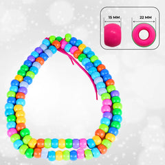 Fun Beads Toy Set for Kids Colorful Beads for Creative Play Age 3+ - Lacing Activity Toy - 50pcs