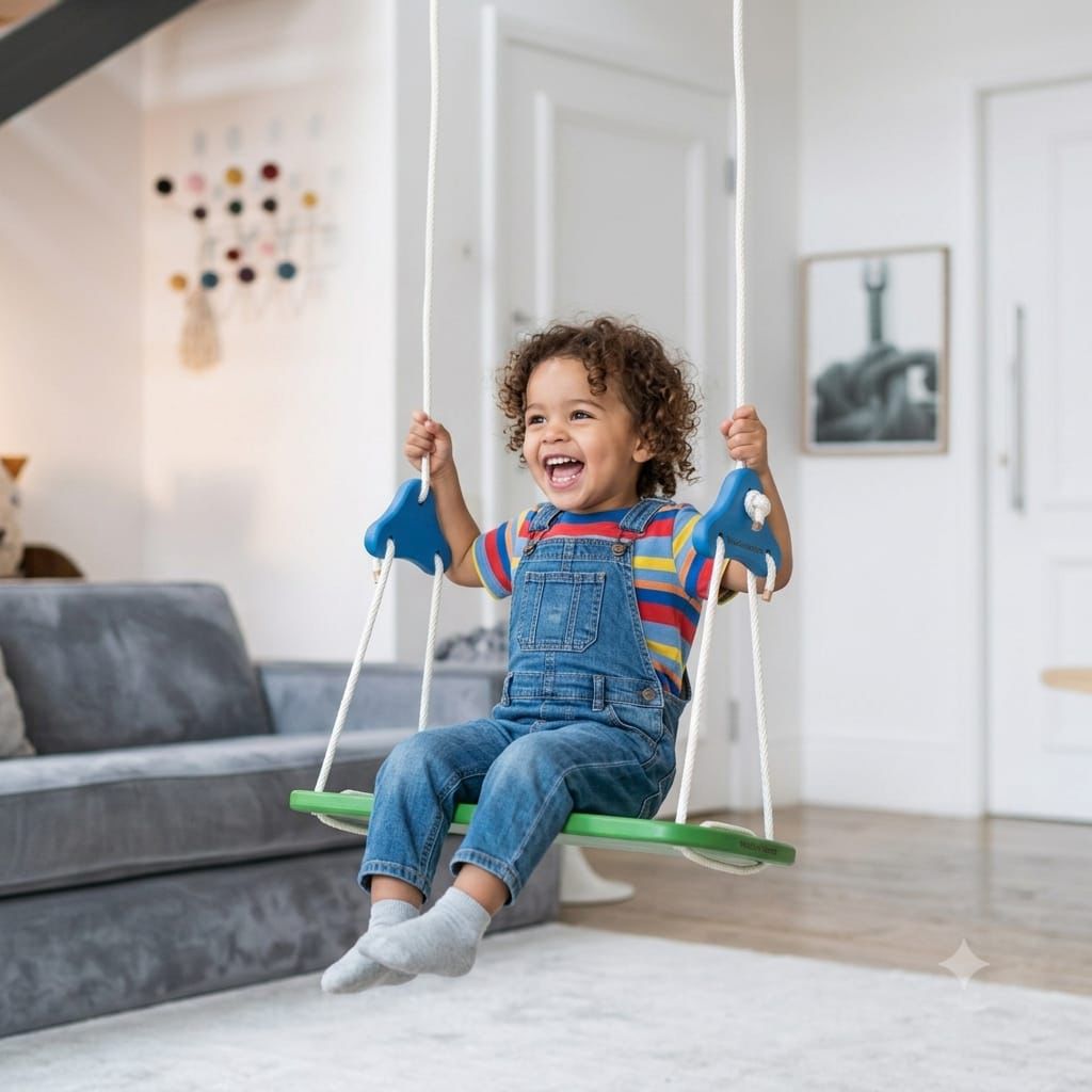 Fun Flier Wooden Swing Seat Set with Rope and Adjusters