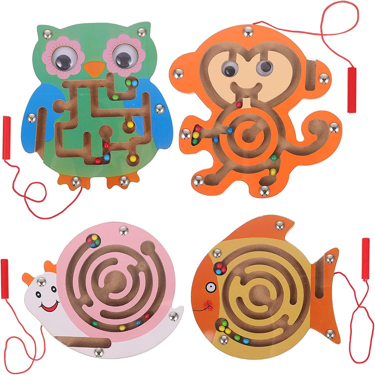 Fun Filled Magnet Maze Puzzle Rnadom With Magnet Stick ball game
