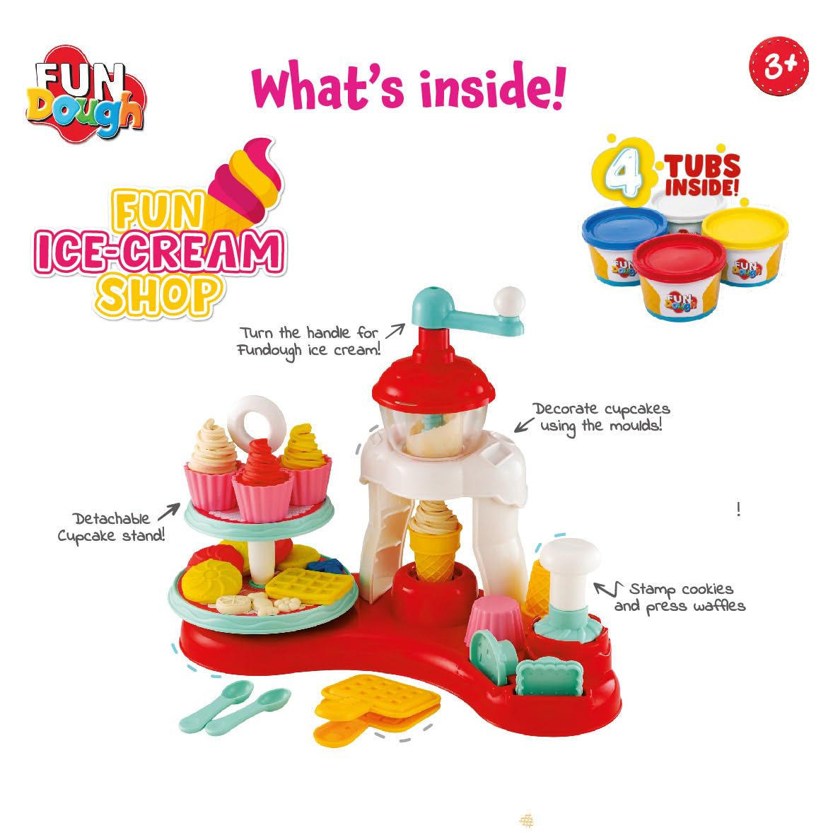 Fundough Funskool Fun Ice Cream Shop, Play Set for Kid