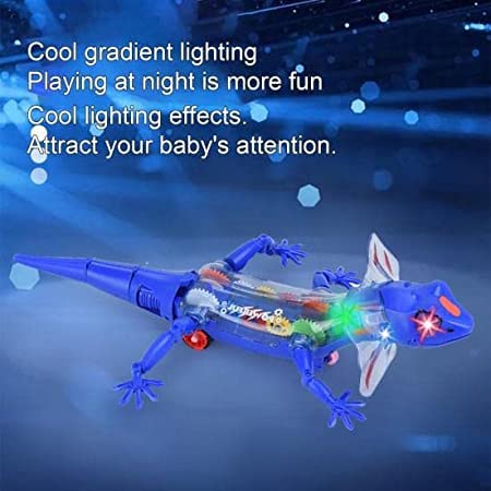 Funny Lizard Electric Crawling Animal Toy - Sound and Lights Multicolor