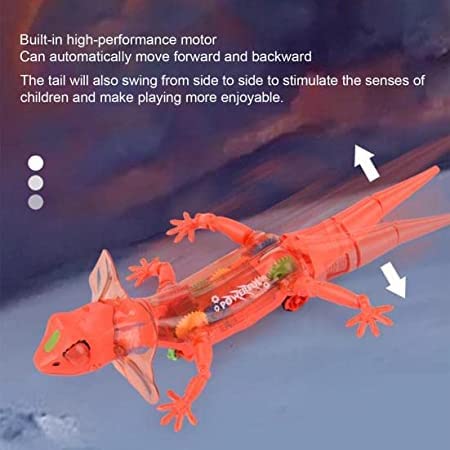 Funny Lizard Electric Crawling Animal Toy - Sound and Lights Multicolor