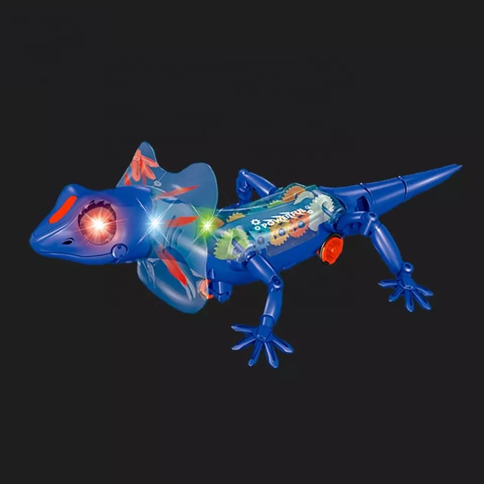 Funny Lizard Electric Crawling Animal Toy - Sound and Lights Multicolor