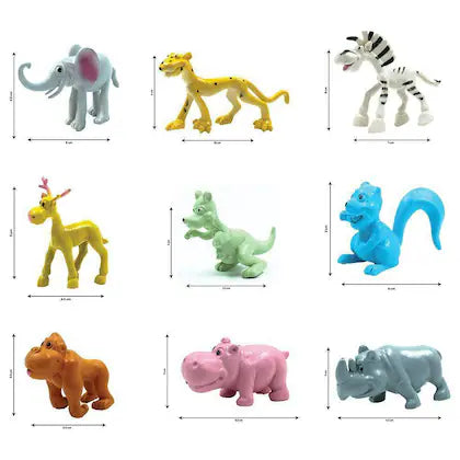 Funny wild Animal Figurines Toy Set of 12 pieces