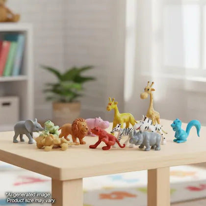 Funny wild Animal Figurines Toy Set of 12 pieces