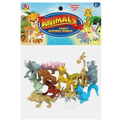 Funny wild Animal Figurines Toy Set of 12 pieces