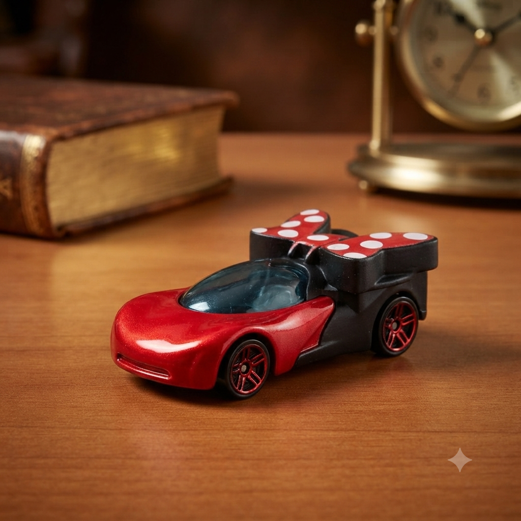 Hot Wheels Character Cars Disney Minnie Mouse,Miickey Mouse,Donald Duck,and Goofy Vehicle