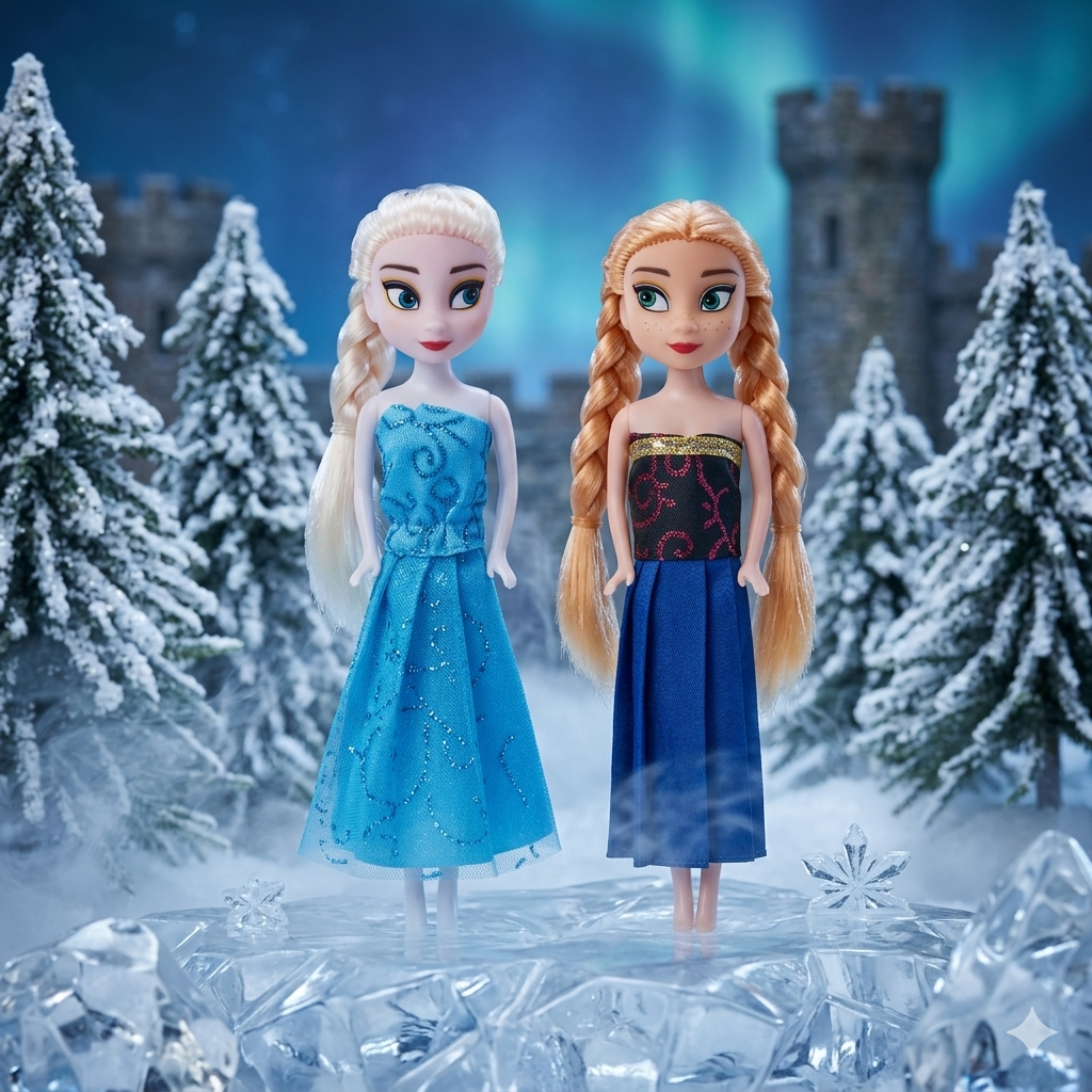 Frozen-Inspired Elsa & Anna 6 Inch Fashion Doll Set - 1 Pair