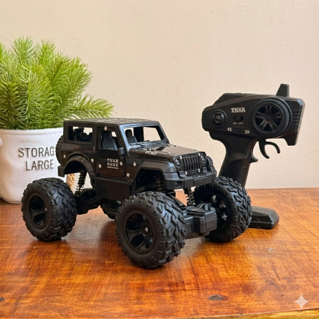 Remote Control Thar Rock Climbing Car for Rechargeable Off-Road Jeep Toy with Mist Spray-Any 1