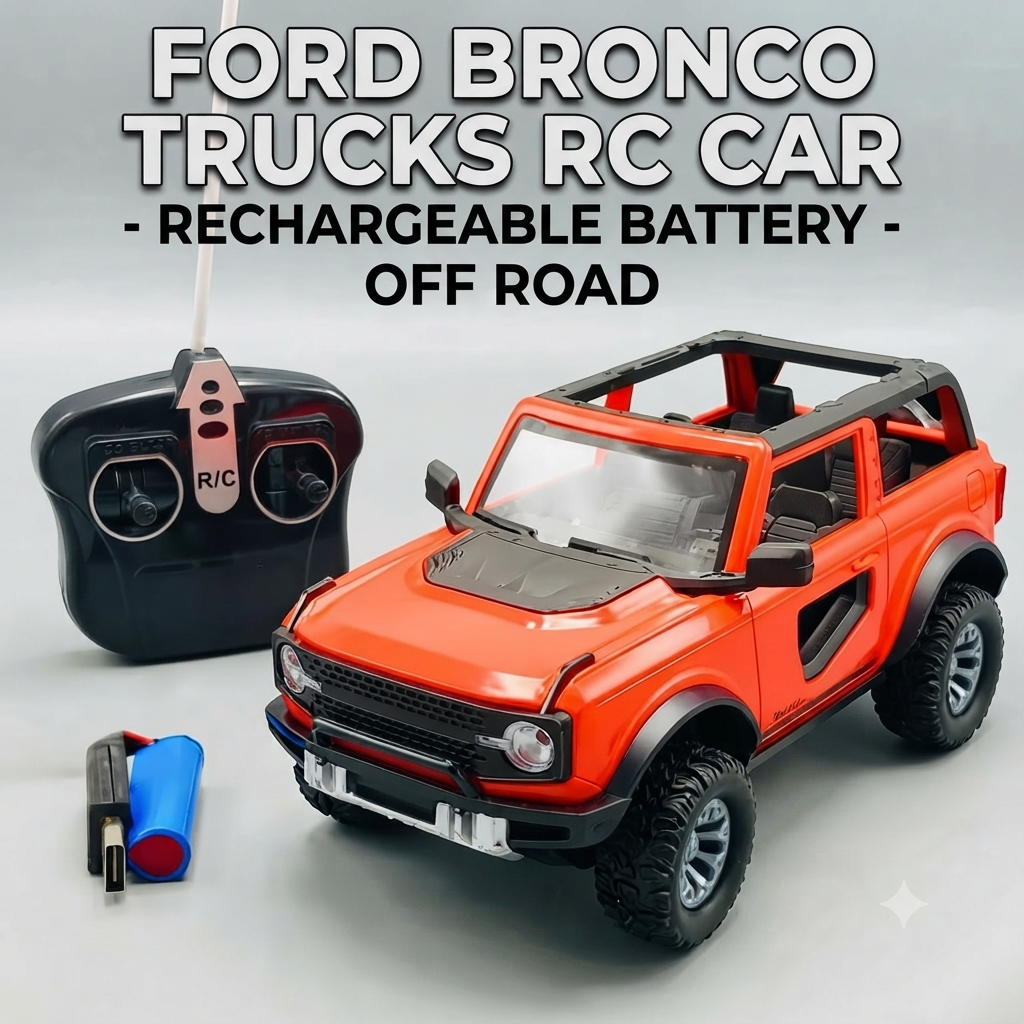 Ford Bronco Trucks Remote Control Car Toy - Rechargeable Battery off road