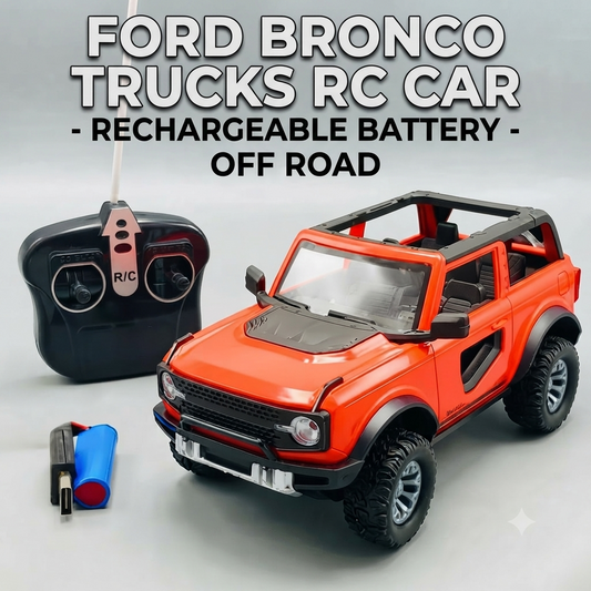 Ford Bronco Trucks Remote Control Car Toy - Rechargeable Battery off road