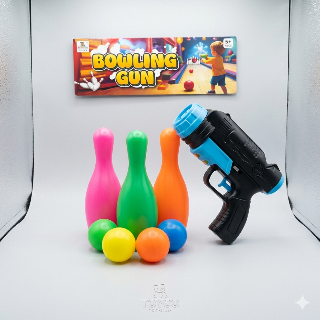 Super Ball Gun with 4 Balls and 3 tumbles | Toy for Kids - Random Color