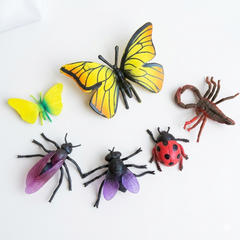 Reptile Bug Animal Insect Toys, Hand-Painted Plastic Figures, Multicolour -Any 6 Pcs