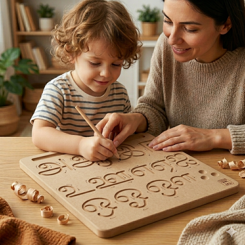 4 in 1 Tracing Board combo - English , Tamil and numbers