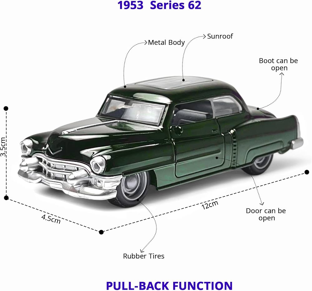 General motors 1953 Cadillac Series 62 Coupe Classic Die-Cast Toy Car