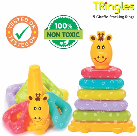 Giraffix – 3-in-1 Stack, Sort & Toss Toy for Toddlers (12M+)