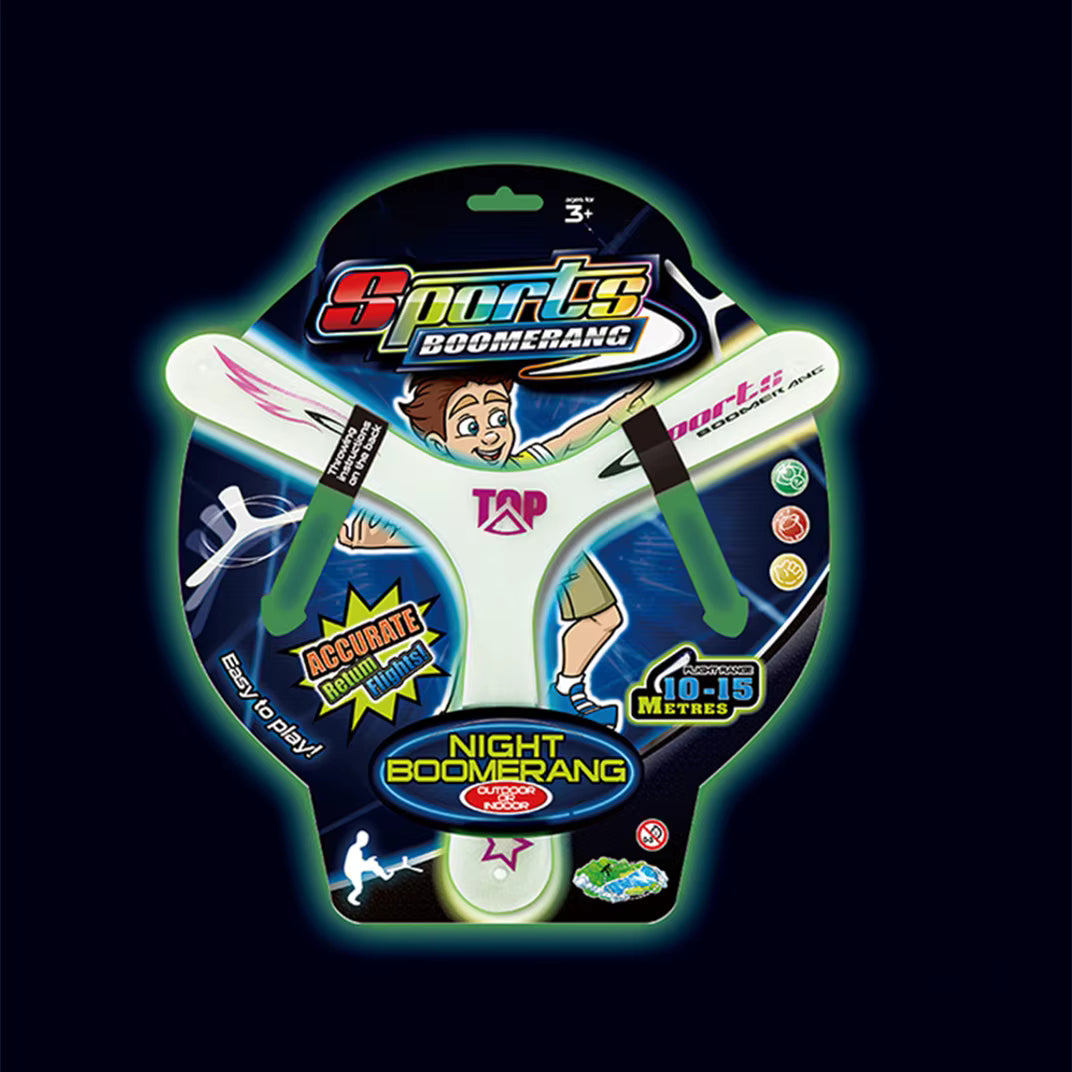 Glow in Dark Flying Disc Throwing Ring Boomerang Thrower Toy Sports Kid's -Any 1 Model