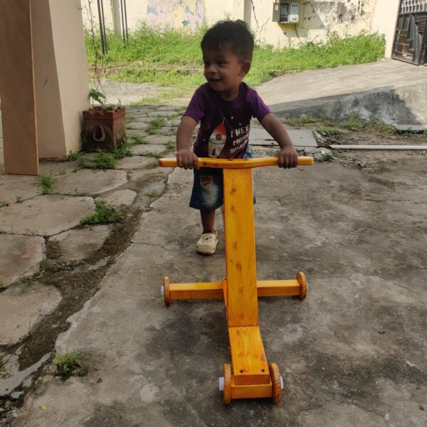 Golden Brown Baby Walker Premium - Brown (Assembling and Dismantling type)