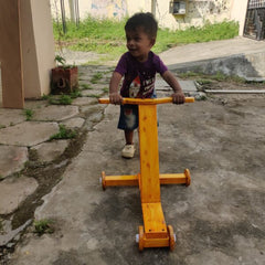 Golden Brown Baby Walker Premium - Brown (Assembling and Dismantling type)