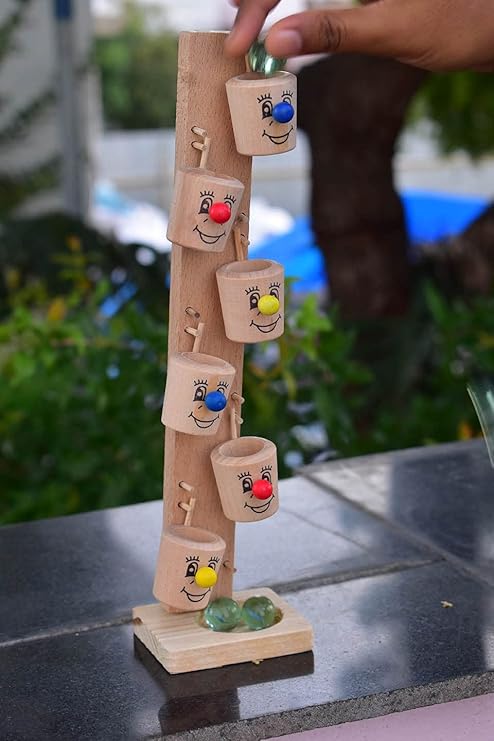 Wooden marble run Goli Game