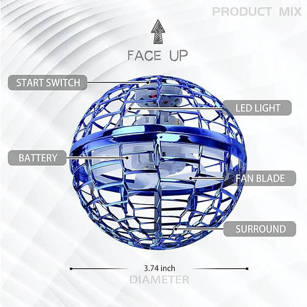 Gyrosphere Flying Spinner (Dynamic RGB Lights) -Rechargeable Any 1