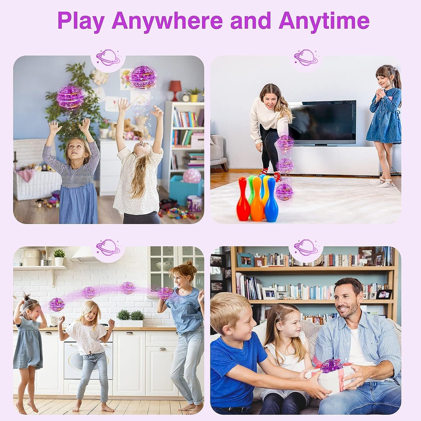 Gyrosphere Flying Spinner (Dynamic RGB Lights) -Rechargeable Any 1