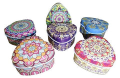 Heart shaped tin storage boxes containers gift box -BIG (pack of Any 1)