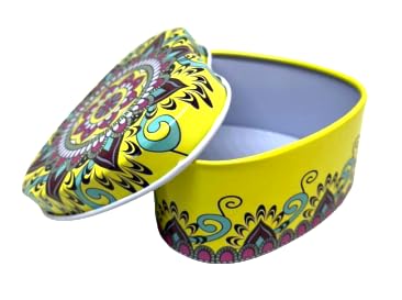 Heart shaped tin storage boxes containers gift box -Small (pack of Any 1)