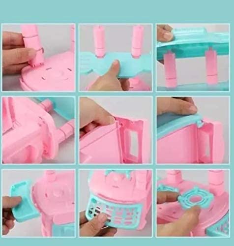Hello Kitty Miniature Plastic Kitchen Set - 47 pieces Pretend play Set
