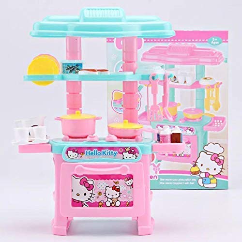 Hello Kitty Miniature Plastic Kitchen Set - 47 pieces Pretend play Set