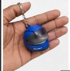 Helmet Keychain, Cute Compact and Super Bright, Flip Mini Motorcycle Helmet Keychain with Movable Visor, Easy to Carry Any 1