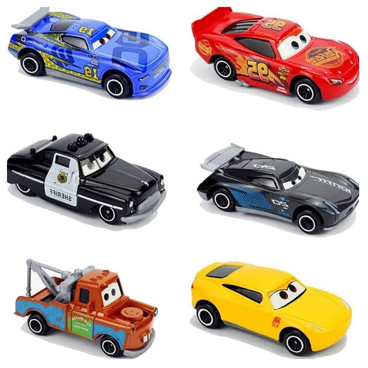 McQueen Hi-Tech Mini Metal Die Cast Car Set of-6 High Speed Unbreakable Car