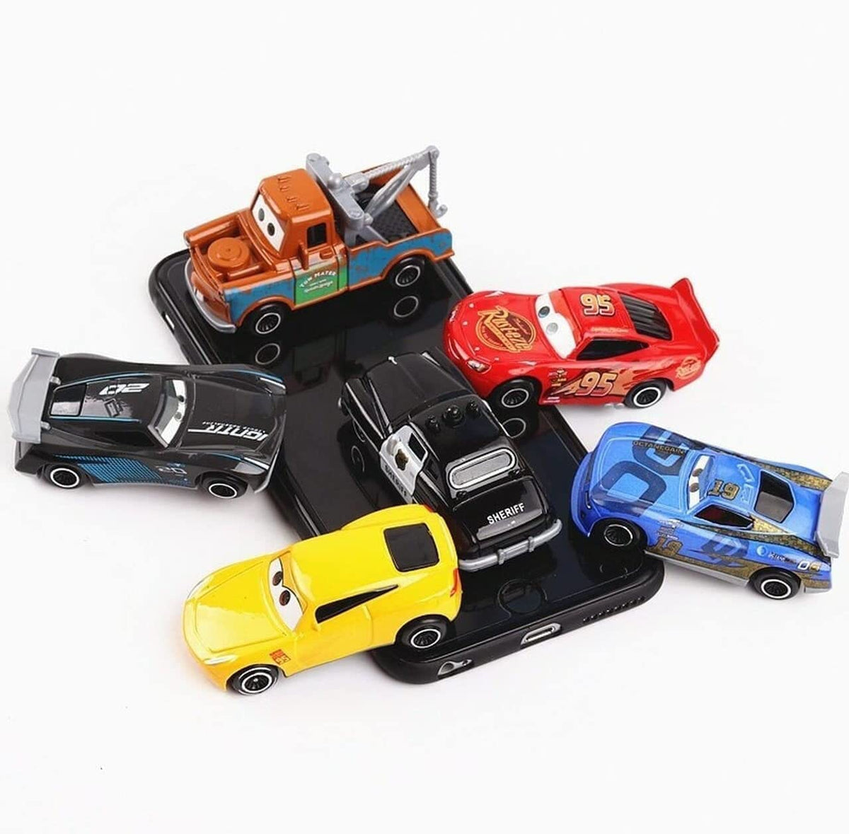 McQueen Hi-Tech Mini Metal Die Cast Car Set of-6 High Speed Unbreakable Car
