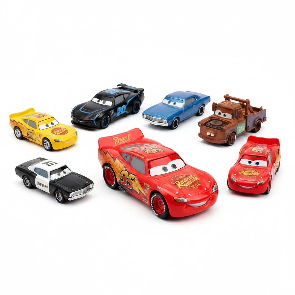 McQueen Hi-Tech Mini Metal Die Cast Car Set of-6 High Speed Unbreakable Car