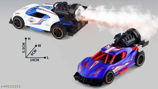 High-Performance Street Racing Car Mini Metal Pull-Back Vehicle with Realistic Smoke & Light Effects Realistic Alloy Model - Any 1