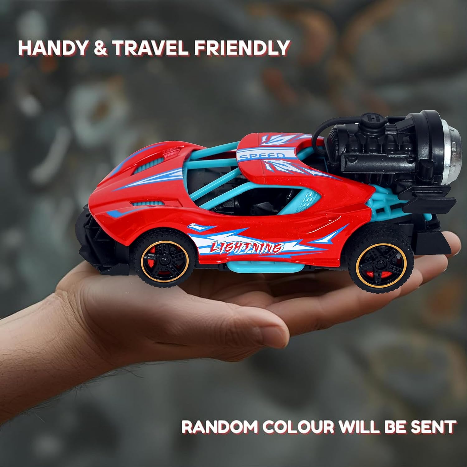 High-Performance Street Racing Car Mini Metal Pull-Back Vehicle with Realistic Smoke & Light Effects Realistic Alloy Model - Any 1