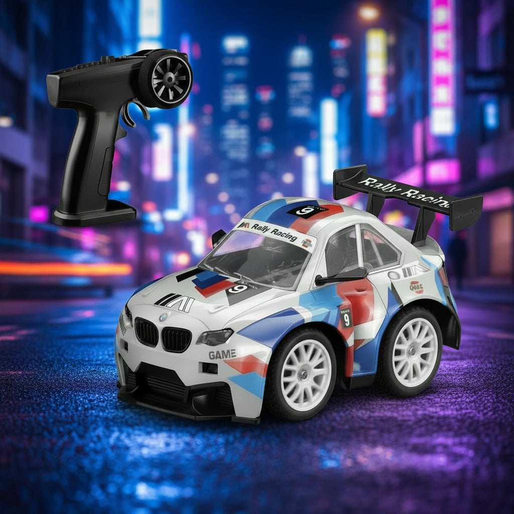 High-Speed RC Drift Car with Spark Effect | Short Axis 2.4GHz Remote Control Racing Toy with LED Lights