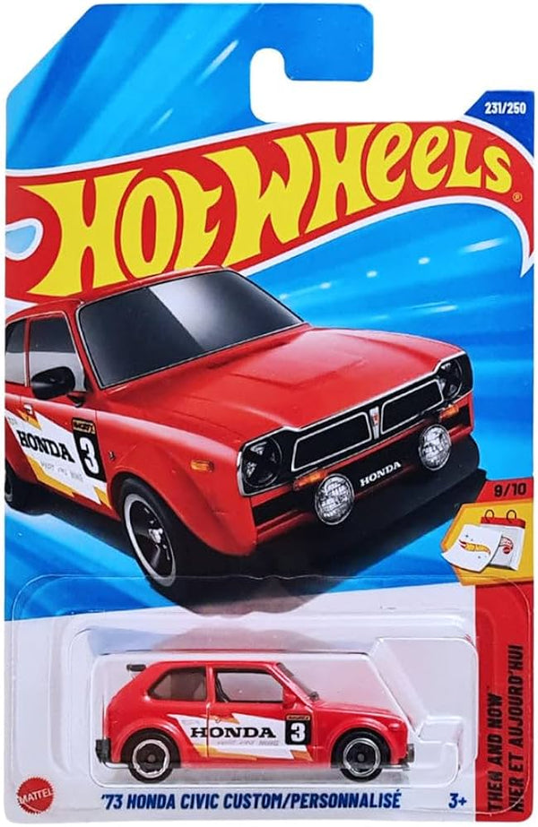 Hot Wheels 73 Honda Civic Custom Then and Now Ages 3 Years and Up 231/250 (Red)