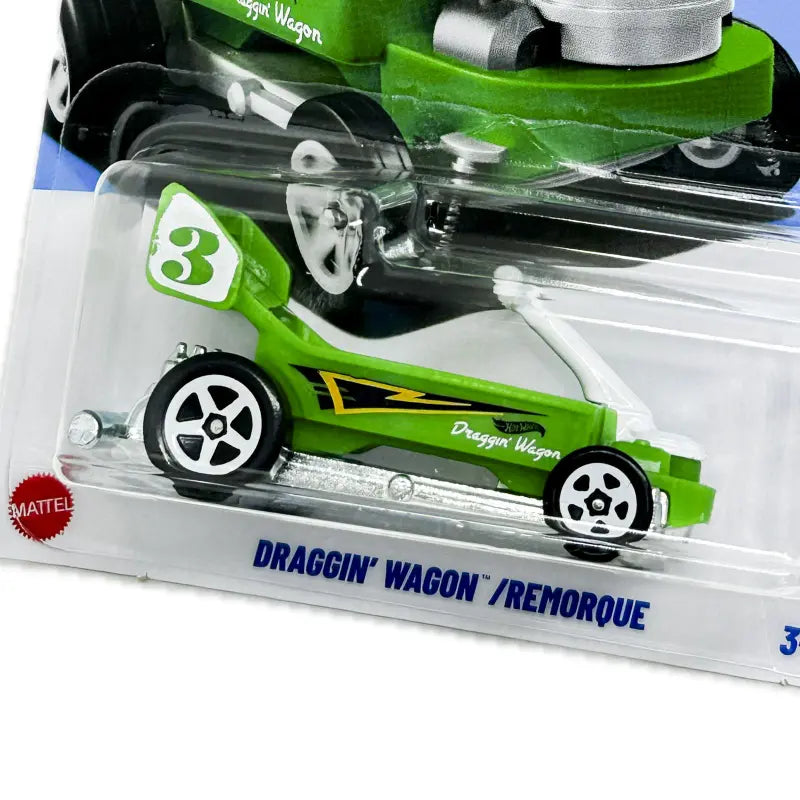 Hot Wheels Draggin' Wagon - Green - With Metal Base (Uncarded - New)