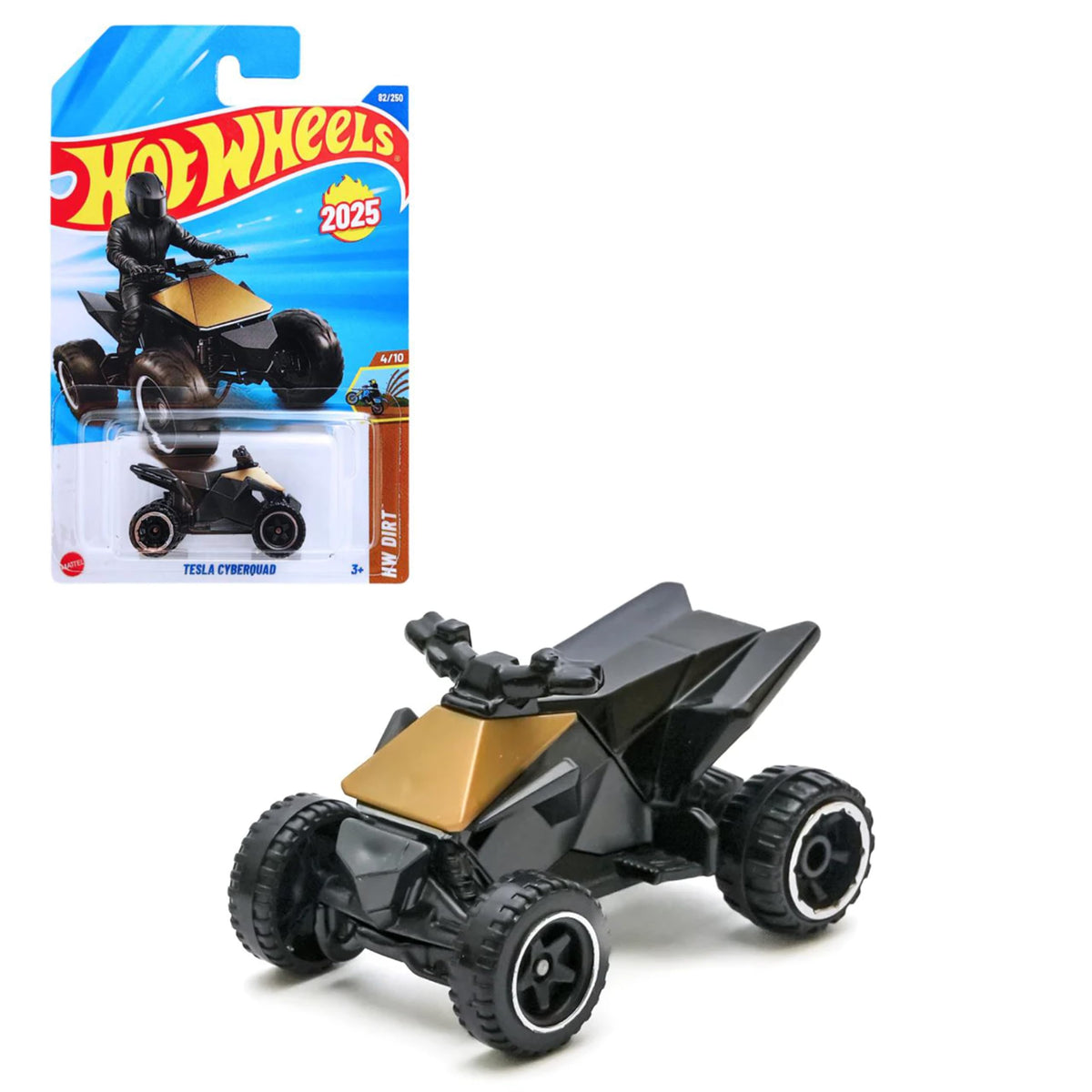 Hot Wheels Tesla Cyberquad - Gold (Uncarded - New)