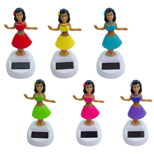 Hula Girl Solar Powered Funny Hawaii Dancing Toys for Car Dashboard Decoration Home Decor