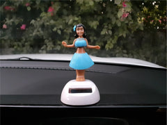 Hula Girl Solar Powered Funny Hawaii Dancing Toys for Car Dashboard Decoration Home Decor