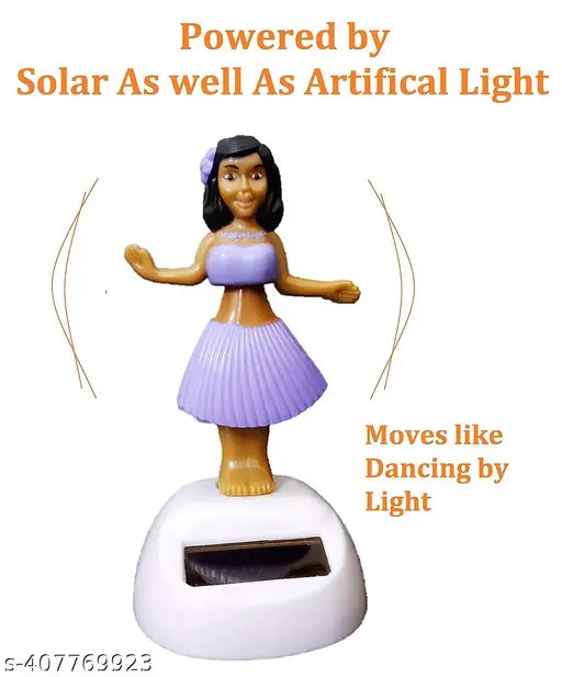 Hula Girl Solar Powered Funny Hawaii Dancing Toys for Car Dashboard Decoration Home Decor