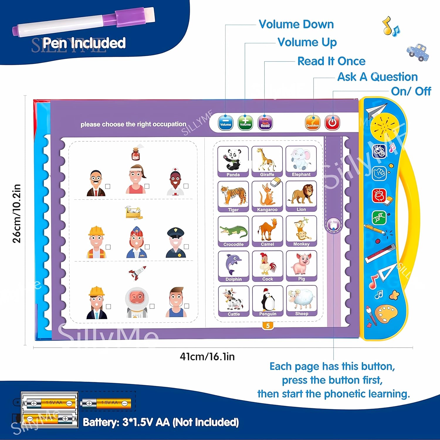 Intelligence Book for Kids - Interactive Electronic Learning Talking , Music , Study Intelligent Book for Kids