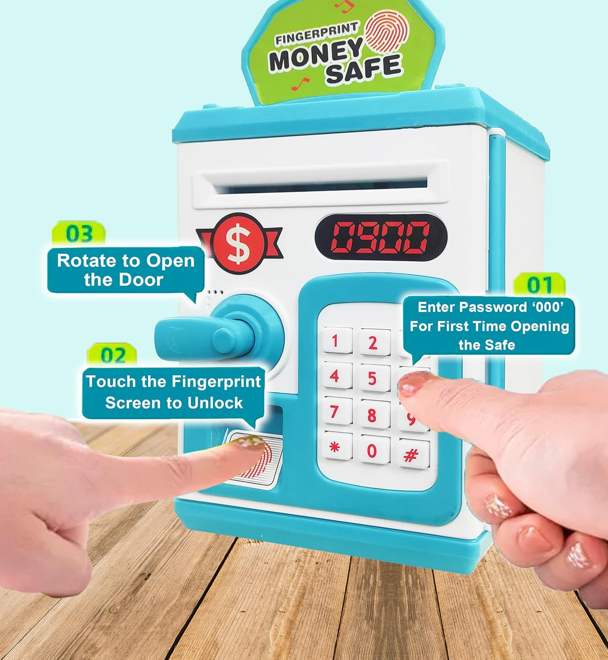 ATM Bank Safe with Number Password and Touch Sensor