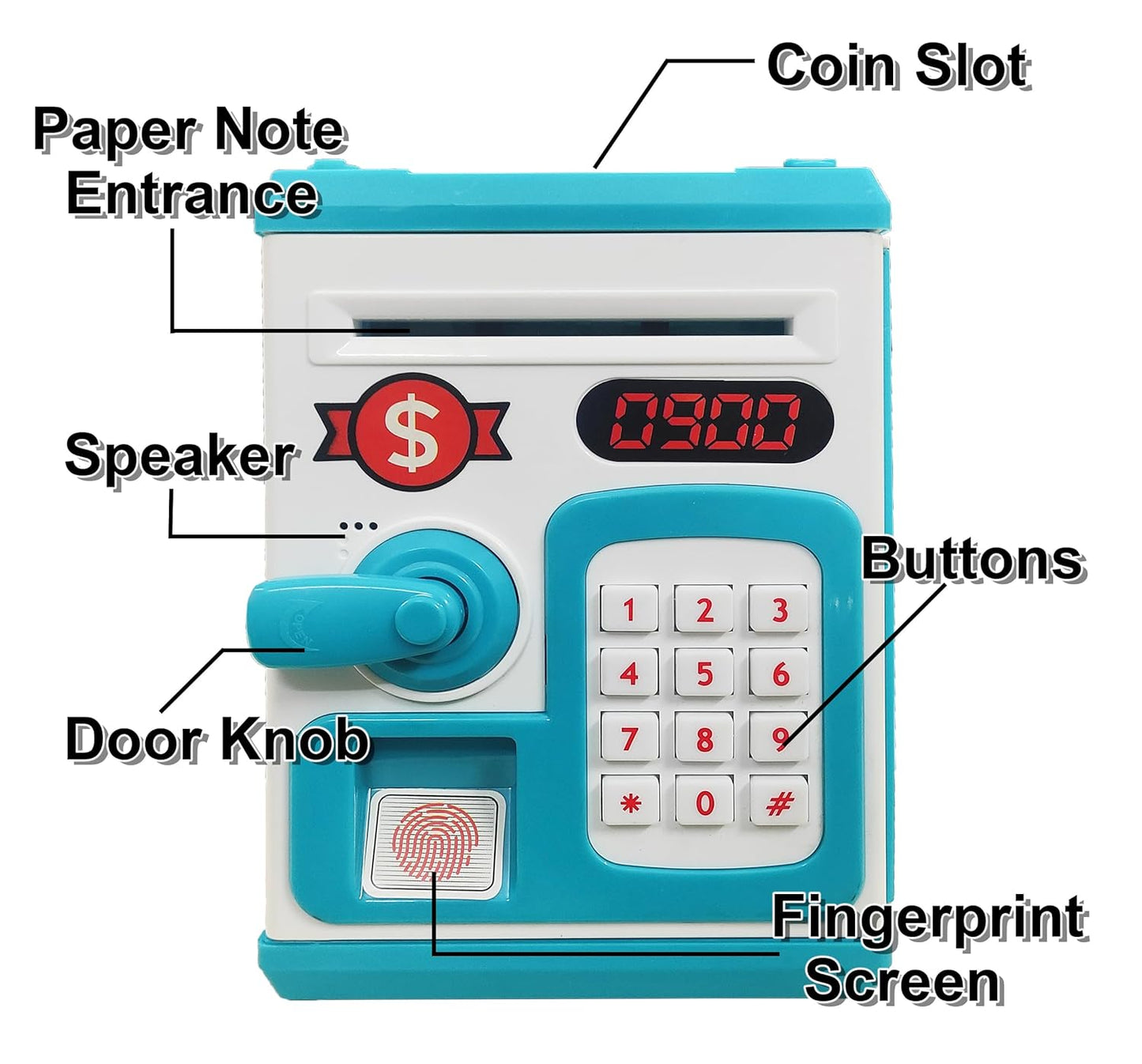ATM Bank Safe with Number Password and Touch Sensor