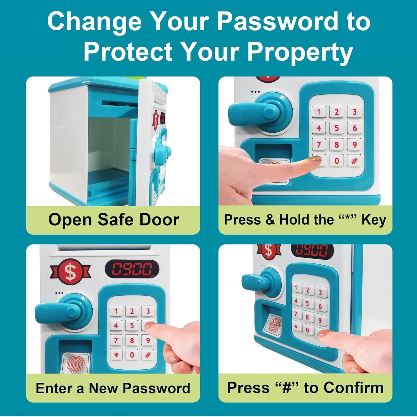 ATM Bank Safe with Number Password and Touch Sensor