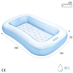 Intex Inflatable Rectangular swimming Pool, Multi Color - 5.45 ft × 3.28 ft × 0.92 ft