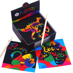 Mini Size  Black Magic Scratch Cards - 5 Cards with Stick